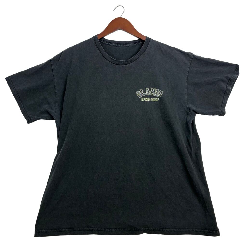 Glams Speed Shop Ride Hard 1923 Skull Piston Black Graphic Motorcycle T-Shirt